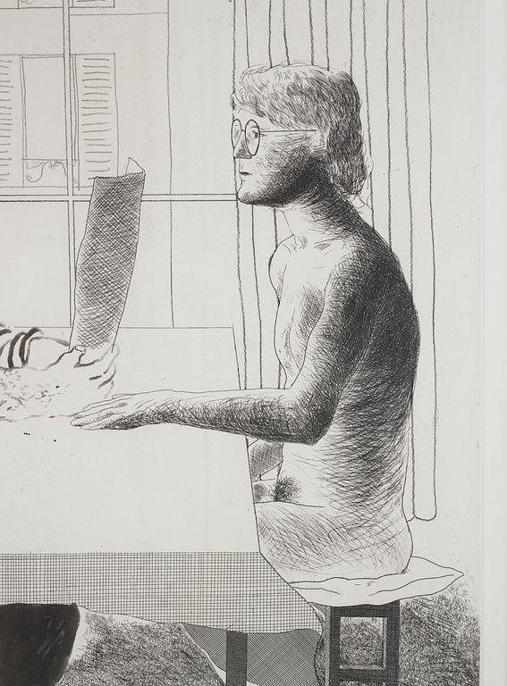 David Hockney, "Artist and Model".