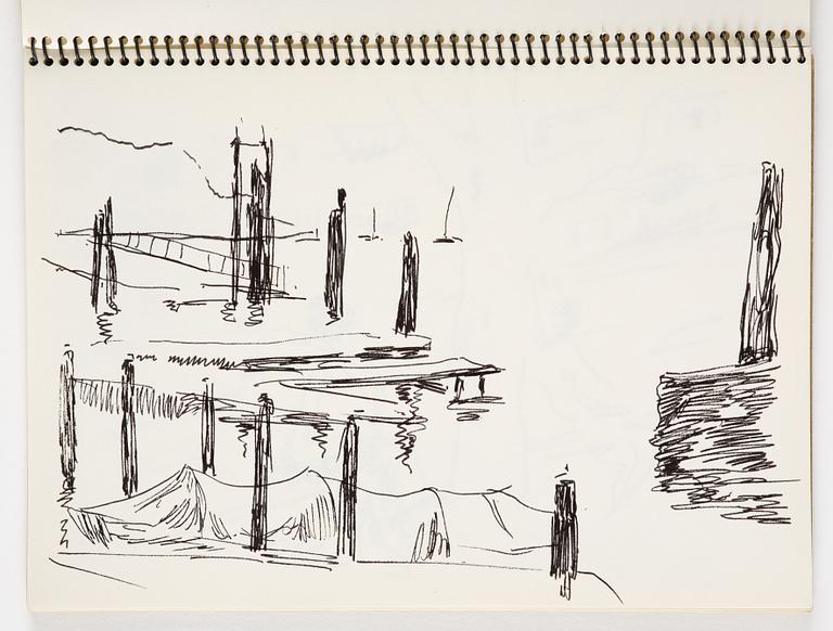 Lotte Laserstein, 4 skissböcker med blyertsteckningar.