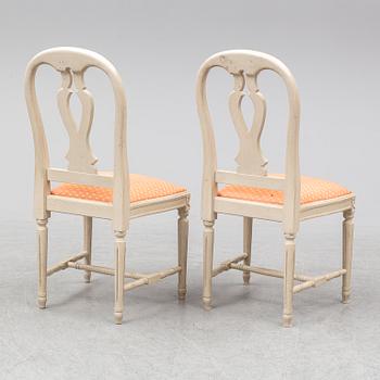 Ten Gustavian style chairs, late 20th Century.