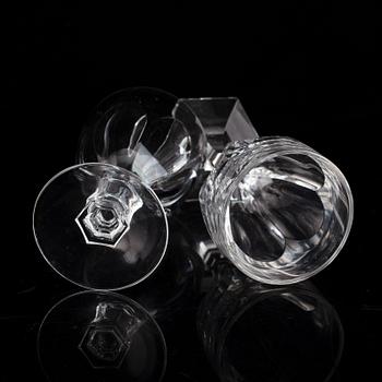 A glass service, 20th Century, presumably Orrefors. (61 pieces).