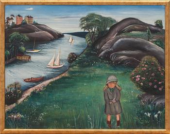 ALEXANDER ROOS, olja på pannå, signerad.