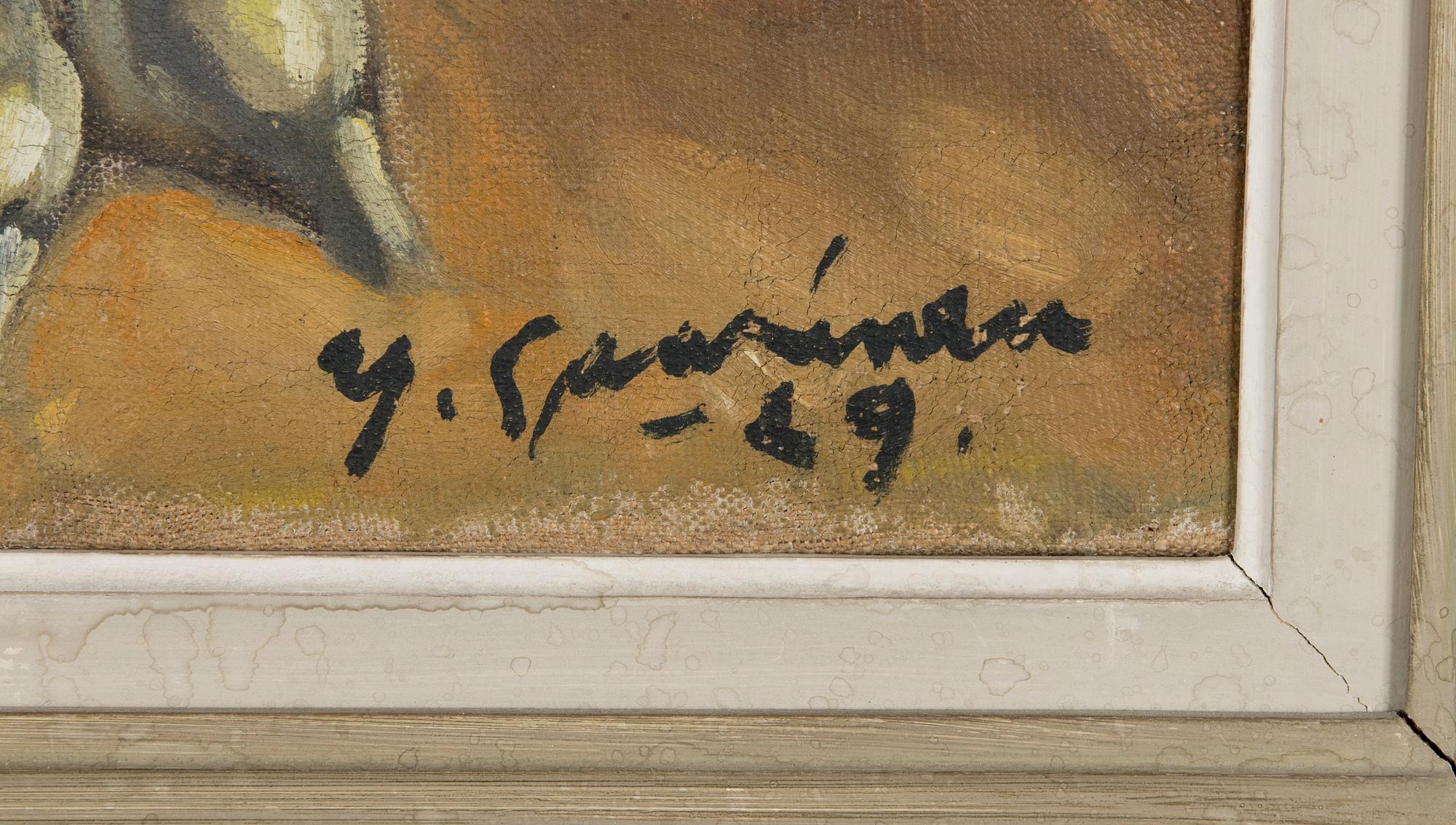 Yrjö Saarinen, 'Matkustajakodissa' (In a hostel).