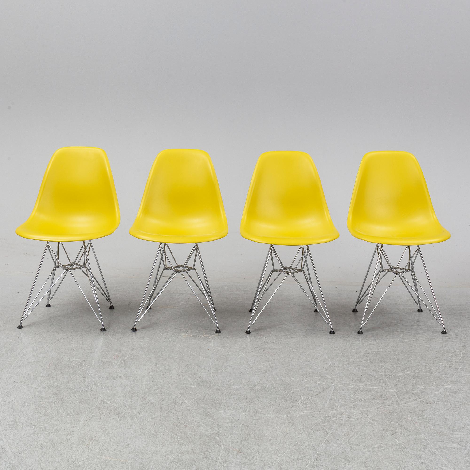 CHARLES AND RAY EAMES, six DSR chairs, Vitra, 2011.