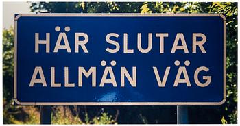 180. Dan Wolgers, "Här slutar allmän väg V", 1995.