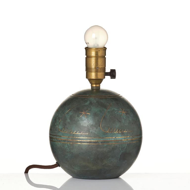 Erik Tidstrand, a table lamp model "28521", Nordiska Kompaniet, 1930s.