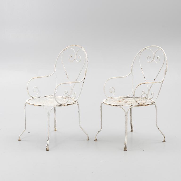 Trädgårdsmöbler, 3 delar, troligen Frankrike, 1900-talets mitt.