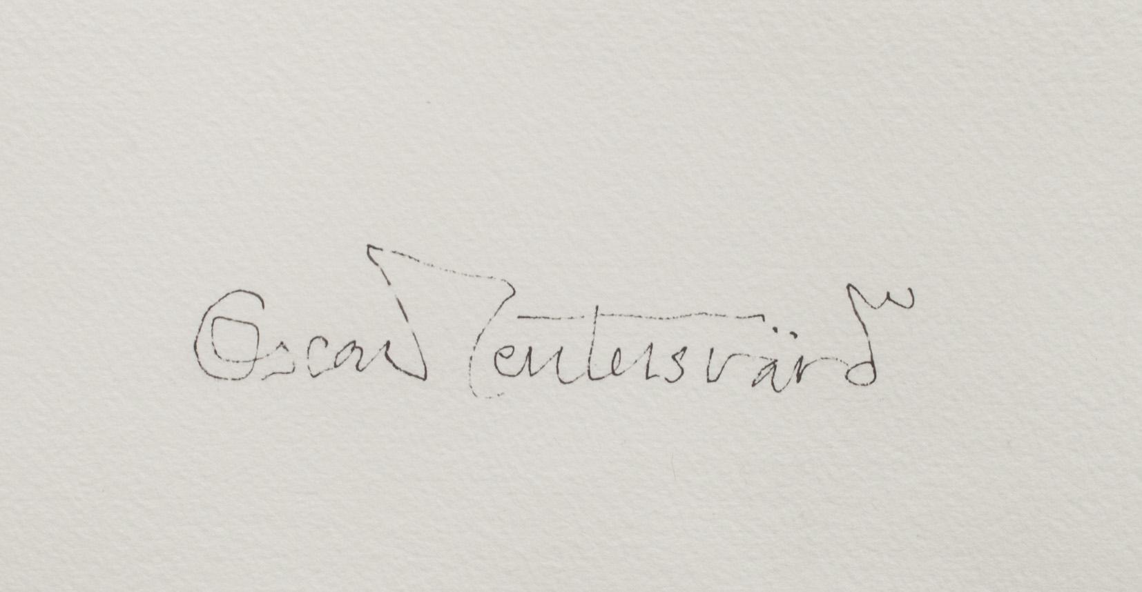 OSCAR REUTERSVÄRD, akvarell, signerad.