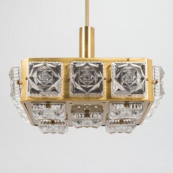 A pendant ceiling light from the 1970s-80s.