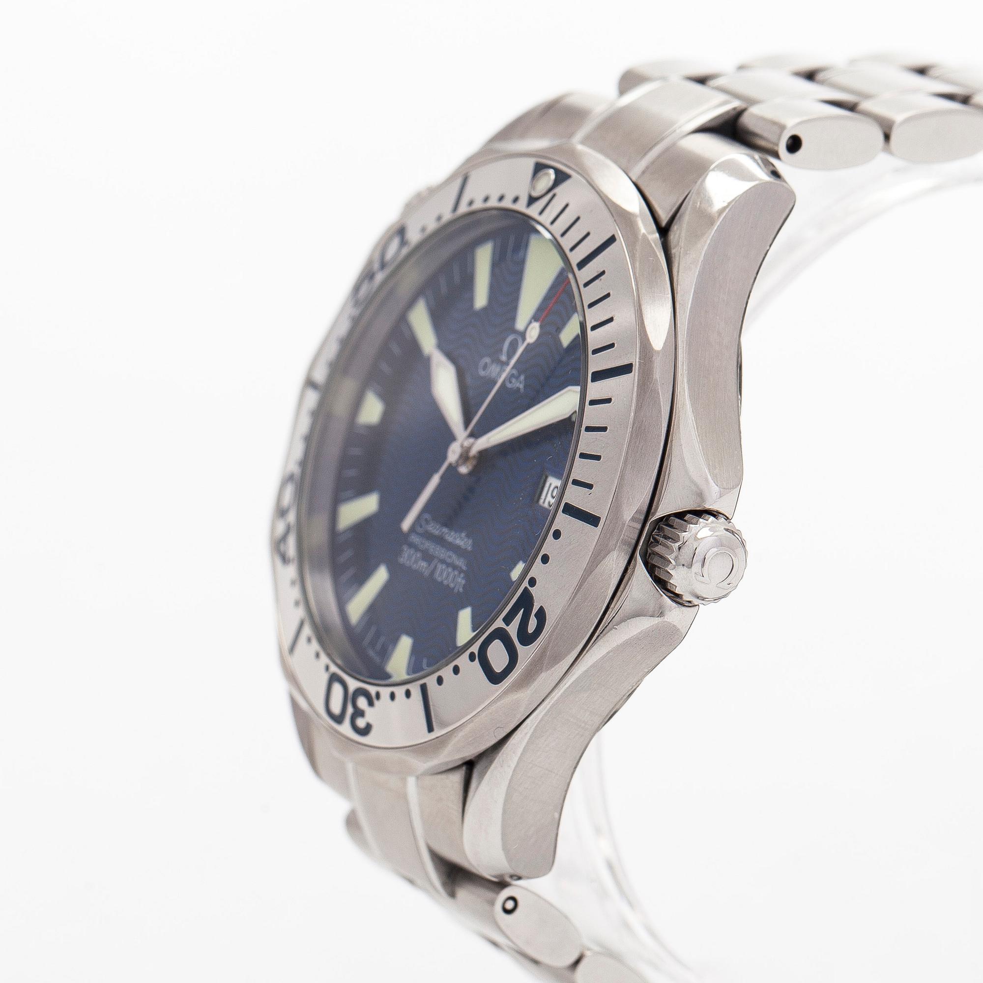 Omega, Seamaster, "Electric Blue", wristwatch, 41.5 mm.