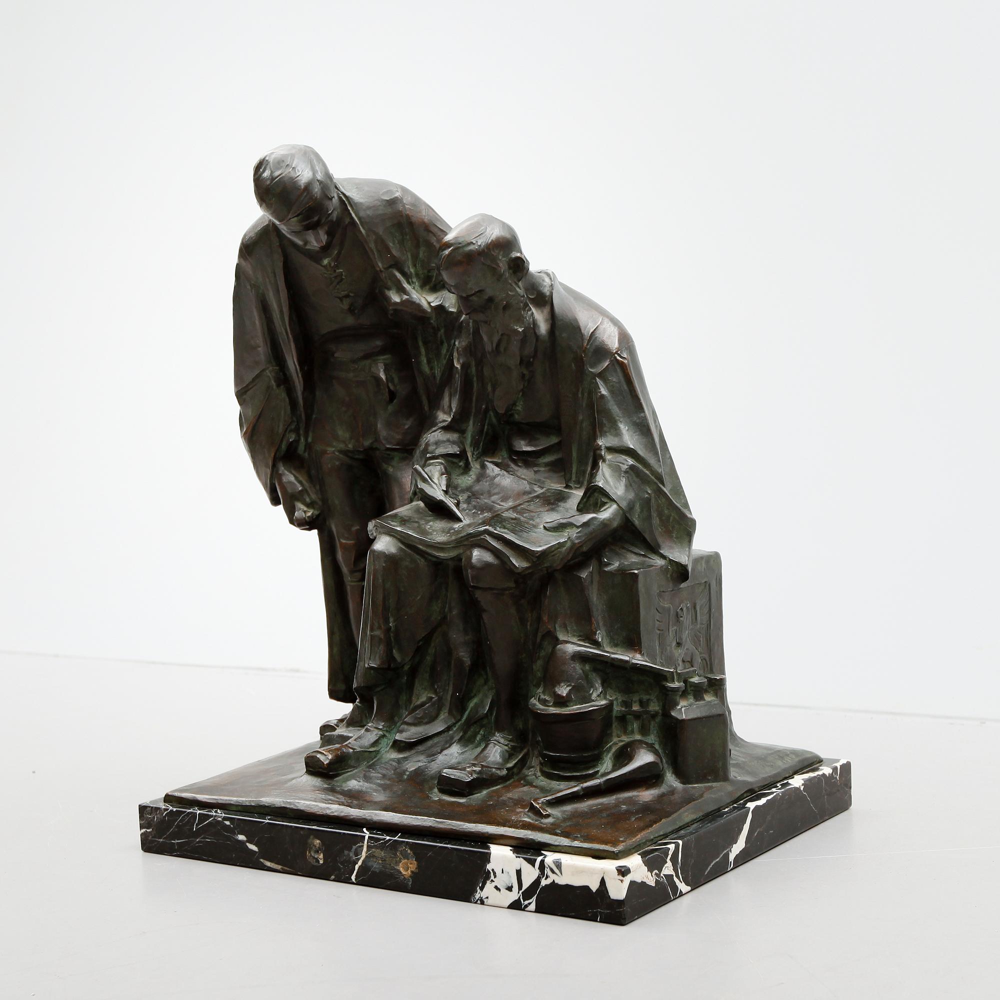 JOSEF HAMMERSCHMIDT, skulptur, brons, signerad.