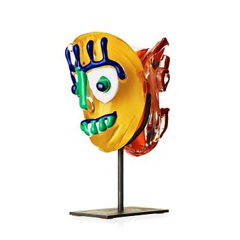 88. Bengt Lindström, a 'Janus' glass sculpture, Berengo, Murano, Italy 1980's.