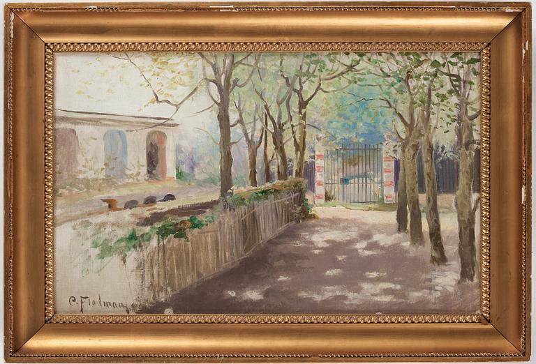 Carl Flodman, Sunlit park scene.