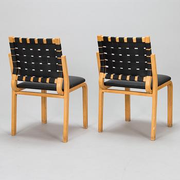 Alvar Aalto, stolar, 3 st, modell 612, Artek 1900-talets mitt.