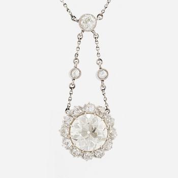 Necklace with old-cut diamond approx. 2.40 ct.