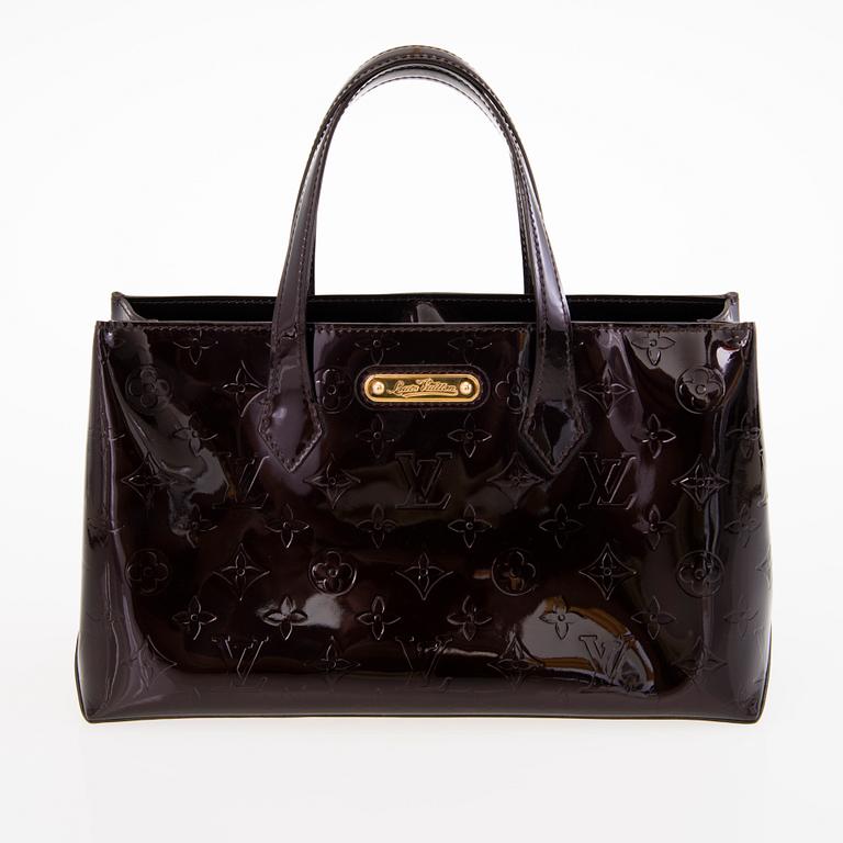 LOUIS VUITTON Amarante Monogram Vernis Wilshire PM Bag.