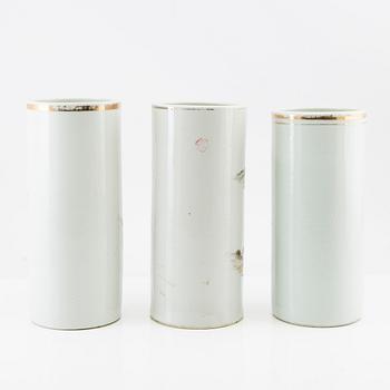 A set of three Chinese vases, 20th century.