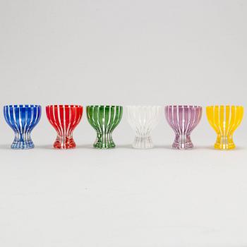 BENGT ORUP, glas, 6 st, "Strikt", Johansfors, 1950-tal.