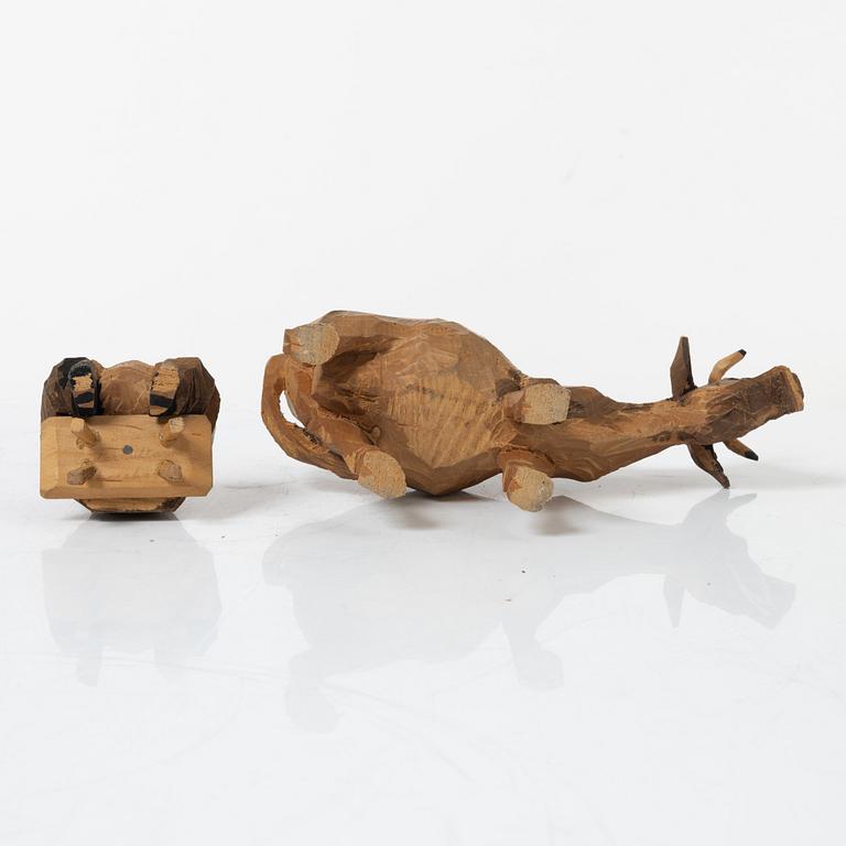 Axel Petersson Döderhultarn, Milkmaid and cow.