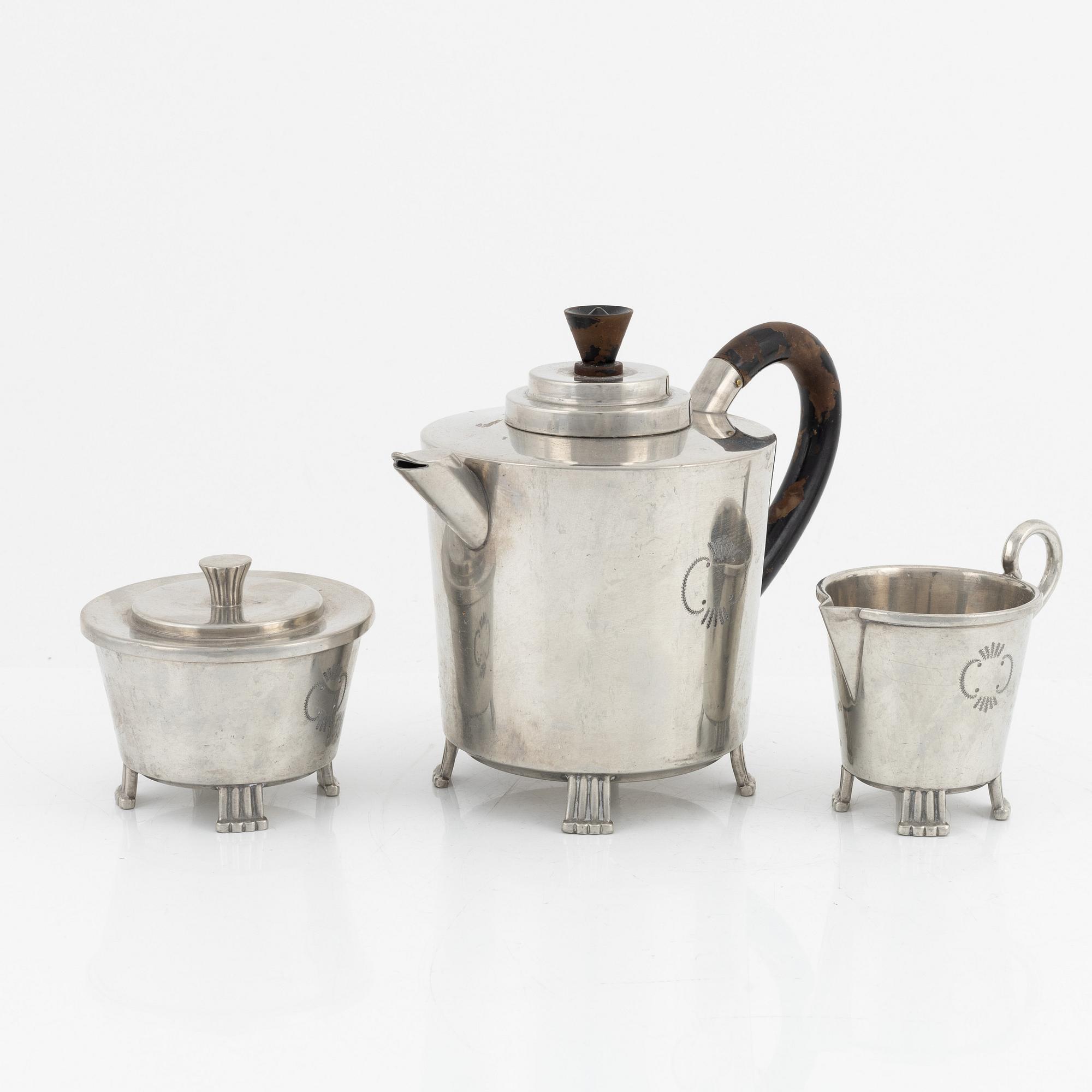A petwer coffee service, Stockholm 1933.