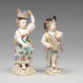 Two Meissen porcelain figurines, 20th Century.