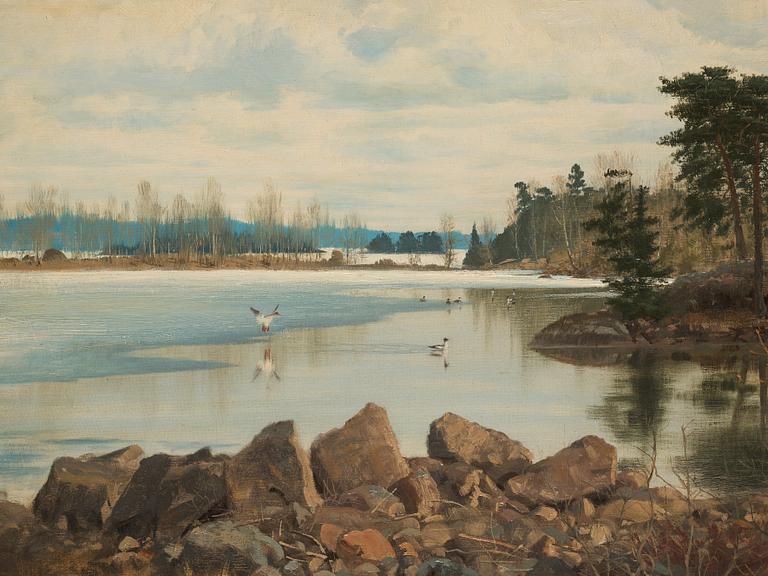 Knut Ekwall, View over lake Sommen, Tranås, Sweden.