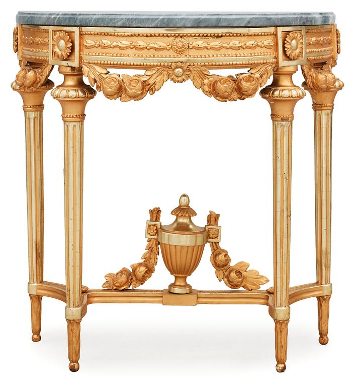 KONSOLBORD. Stockholmsarbete, 1700-talets slut. Gustavianskt.