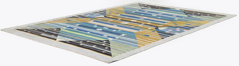 Agda Österberg, a carpet. 'Matta 232' or a variant of it, flat and tapestry weave, c. 352 x 240 cm, signed AÖ.