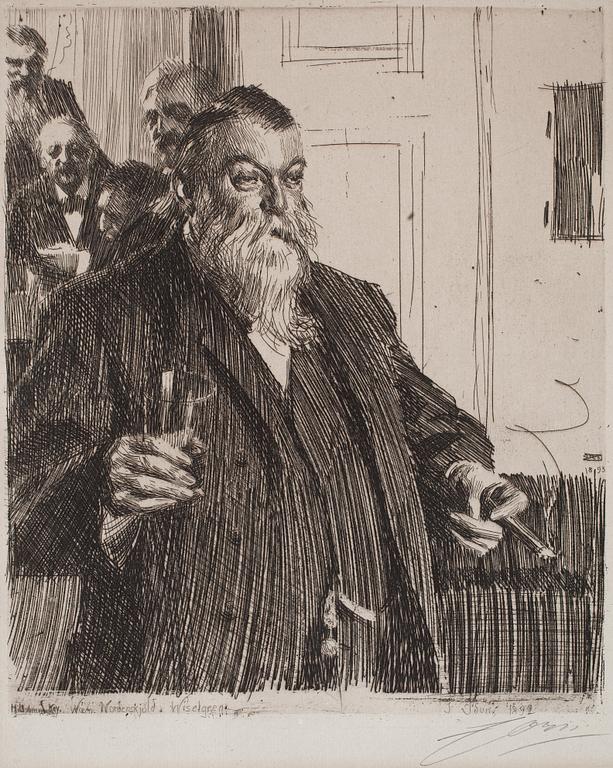 Anders Zorn, "En skål i Idun II".