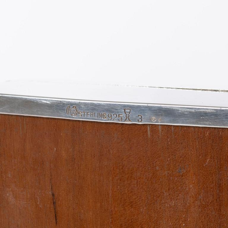 A German 20th century sterling silver cigarr case, mark of Otto Wolter, Company Schwabisch - Gmund (1875-1991).