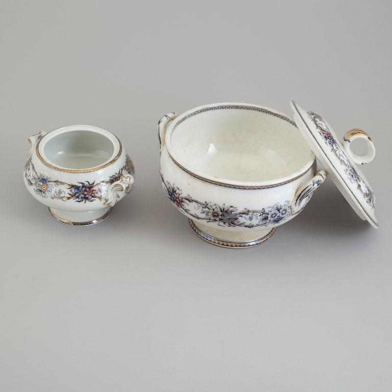 A part dinner service, 'Iris', Rörstrand, second half of the 19th century (69 pieces).