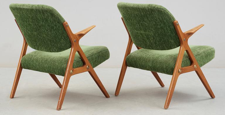FÅTÖLJER, ett par, 1950/60-tal.