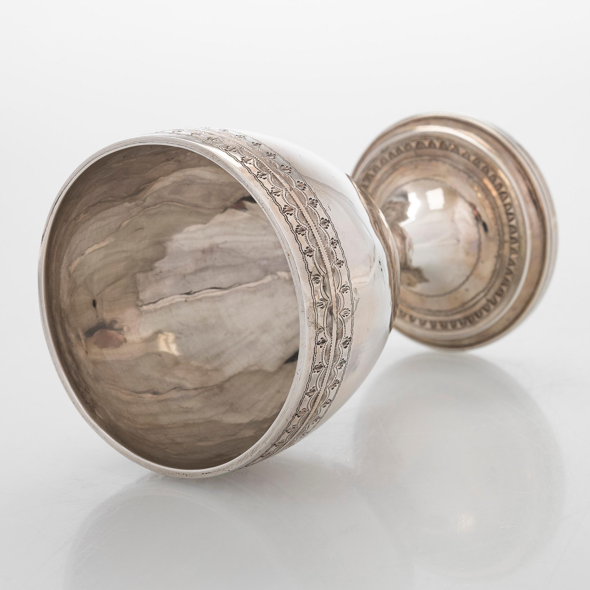 Bägare, sterlingsilver, Dublin kring år 1800.