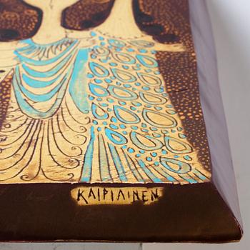 Birger Kaipiainen, plakett, Arabia, Finland 1950-tal.