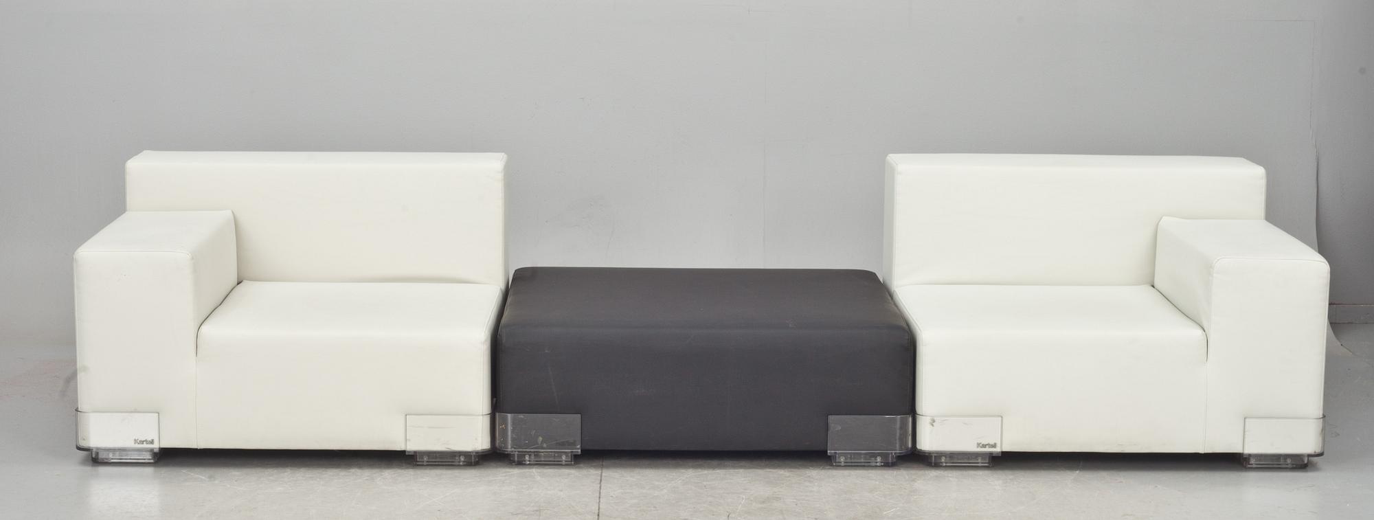 SOFFMODULER OCH SITTPALL, "Plastics Duo", Kartell, 2000-tal.