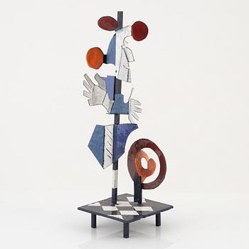 Bror Marklund, sculpture, unsigned, enamel metal, height 44 cm.