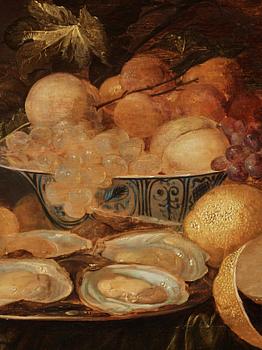 Jan Davidsz. de Heem, period copy, Still Life with Oysters, Fruits, and Kraak Porcelain Dish.