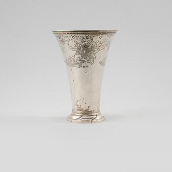BÄGARE, silver, K Andersson, Stockholm, 1930. Vikt 490 gram.