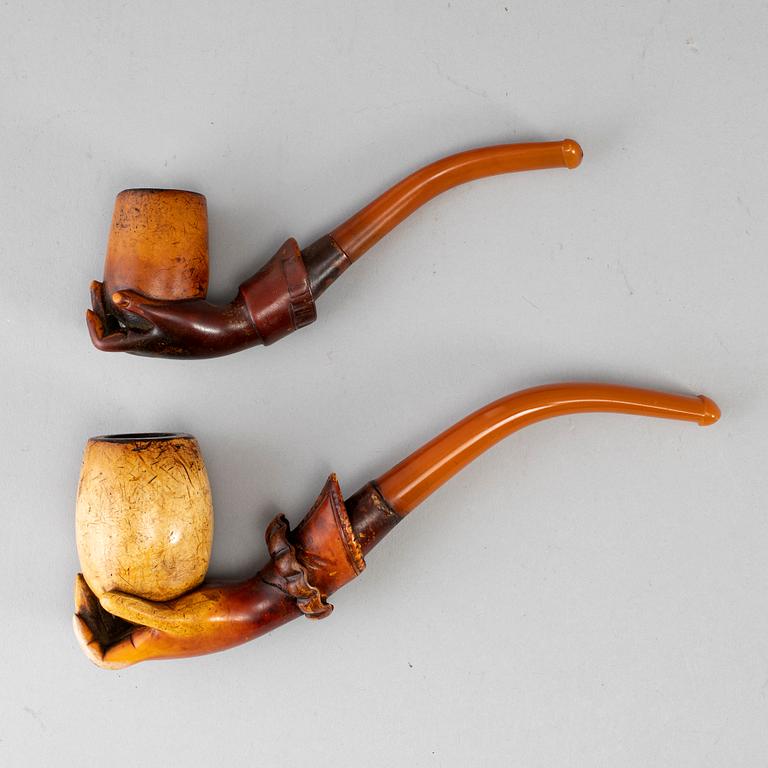 Two 19th century smoking pipes.