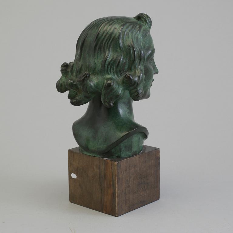 A signed bronze sculpture by Olof Ahlberg dated 1931.