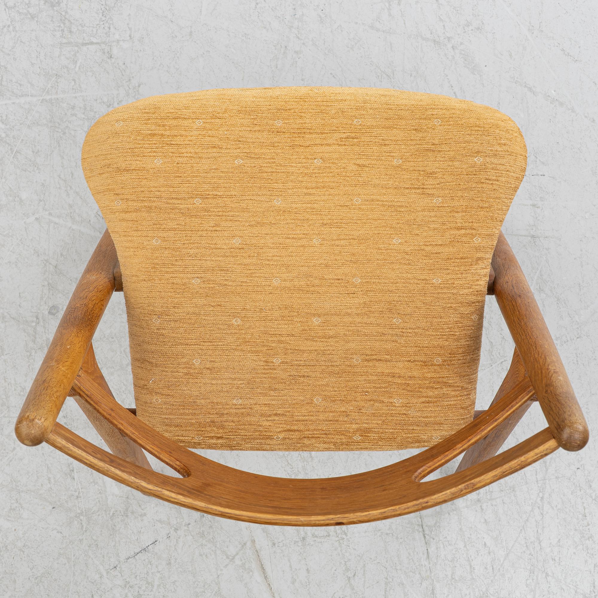 Hans J. Wegner, Stolar, 6 stycken "CH 29", "Savbukkestolen", Carl Hansen & söner, 1900-talets mitt.