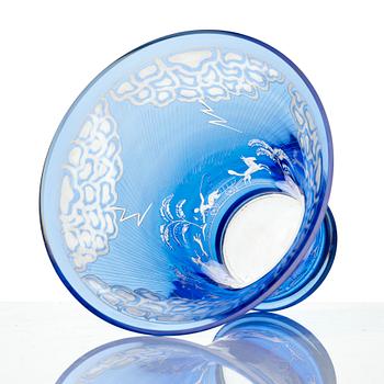 Edward Hald, A bowl, "Thunderstorm", Orrefors, Sweden.