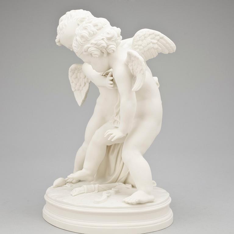 FIGURIN, parian, Gustavsberg, daterad 1909.