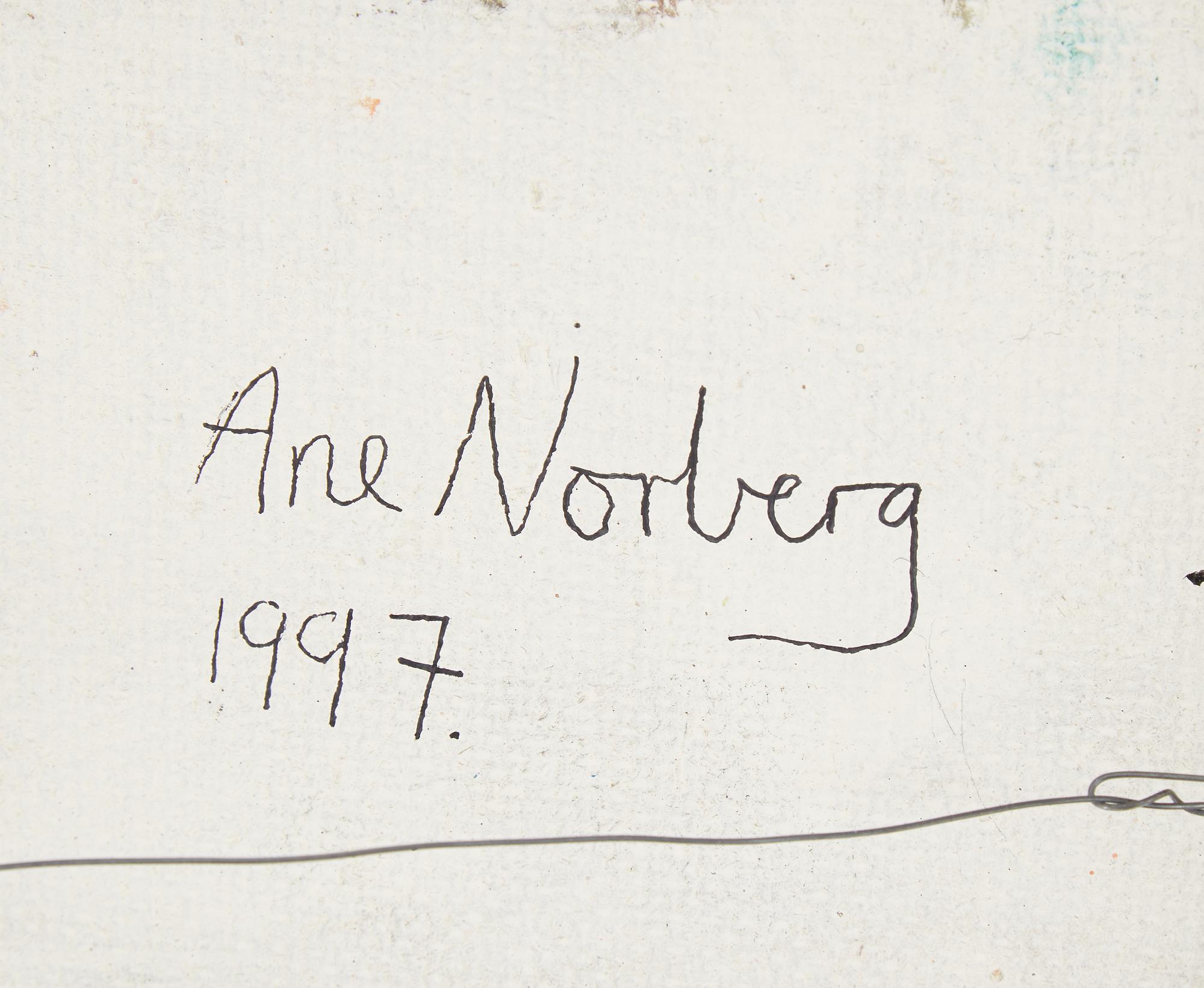 UNKNOWN ARTIST, 20TH CENTURY, oil on panel, 1997, signed Ane Norberg verso.