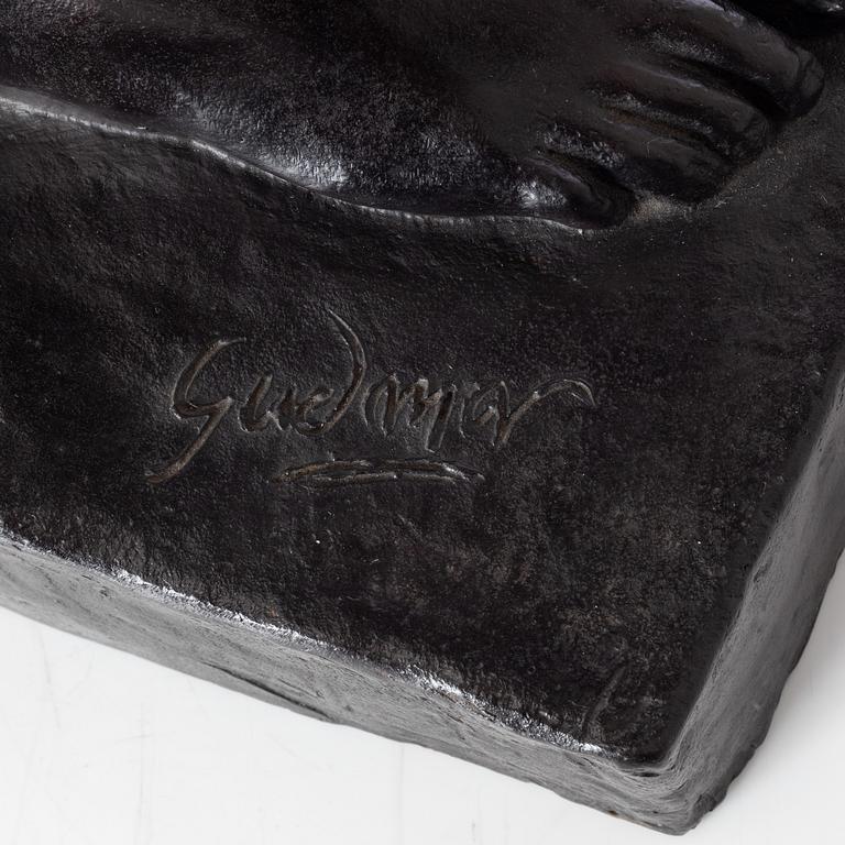 Gudmar Olovson, sculpture. Signed. Numbered. Foundry mark. Bronze, height 81 cm, length 30 cm.