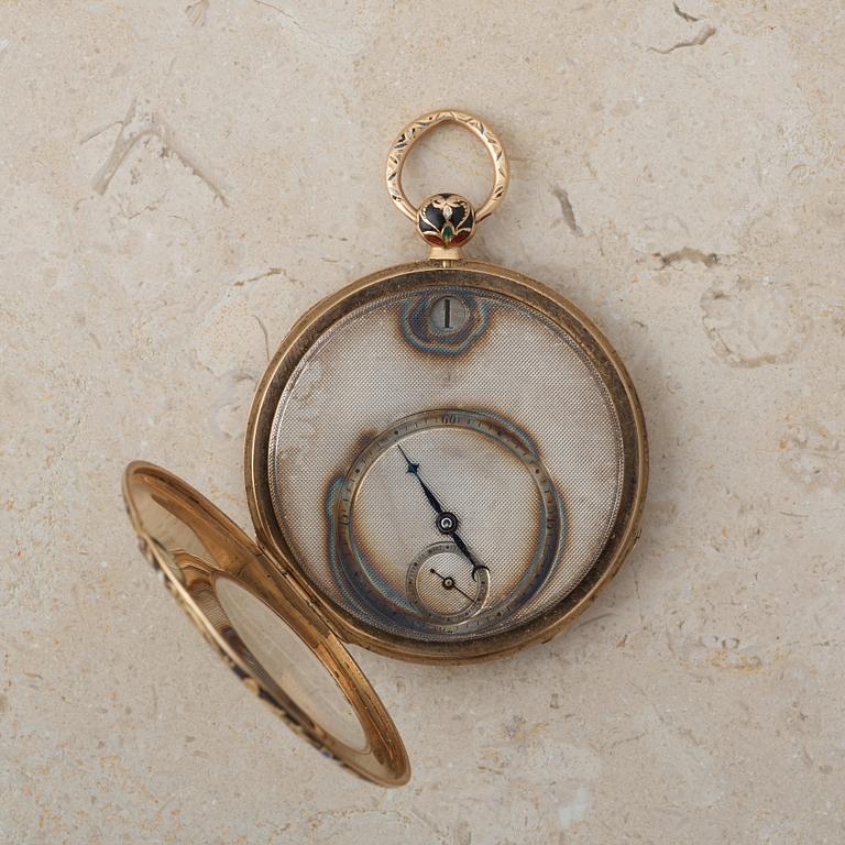 POCKETWATCH, 41 mm, "Jumping Hour", French,