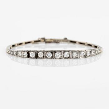 Bracelet, 18K white gold with brilliant-cut diamonds, Stockholm, 1942.