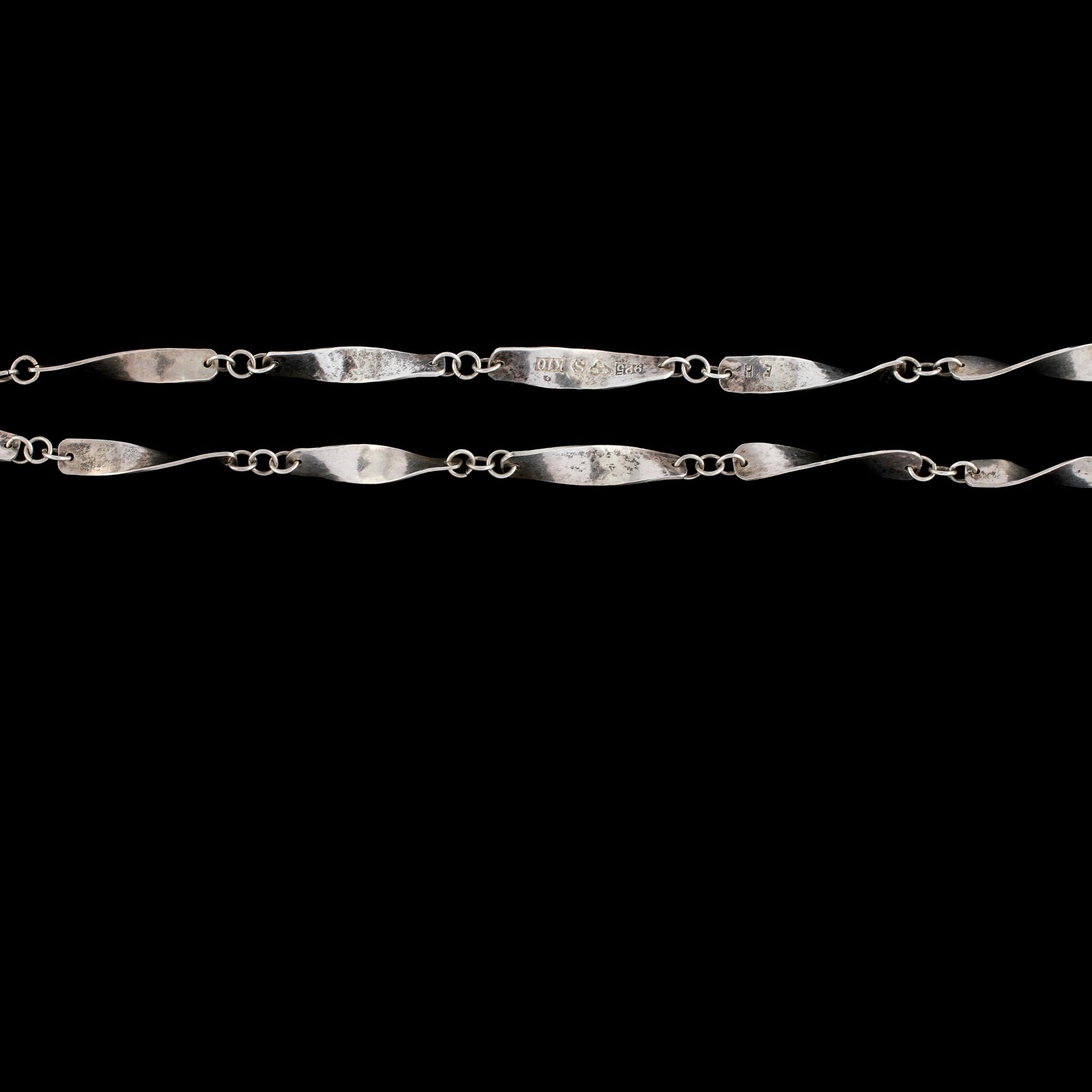 HALSLÄNK, sterlingsilver, stämpla EH, 1984. Vikt 39,1 g.