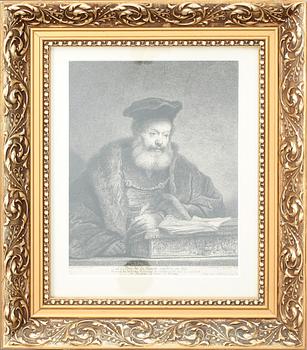 Rembrandt Harmensz van Rijn · REMBRANDT HARMENSZ VAN RIJN, efter, etsning, sign GF Schmidt o daterad 1770 i plåten.