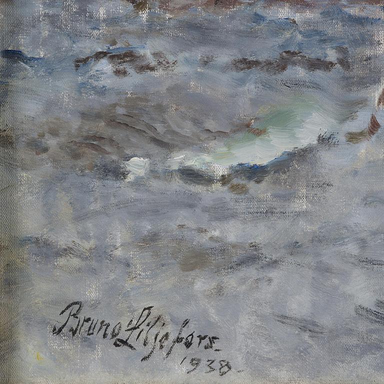 Bruno Liljefors, Flying wild ducks in the reeds.