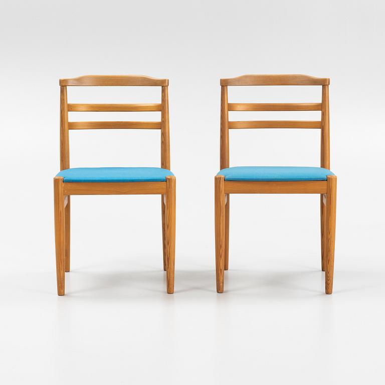 A set of five pine chairs by Yngve Ekström for Swedese, 1970s.